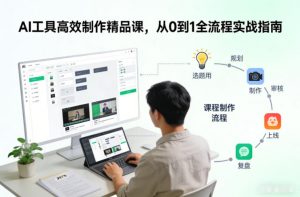 AI工具高效制作精品课，从0到1全流程实战指南-琴书聊项目