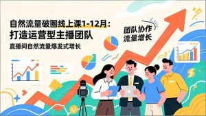 自然流量破圈线上课1-12月更新：打造运营型主播团队 直播间自然流量爆发式增长-琴书聊项目