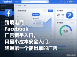 跨境电商Facebook广告新手入门，用最小成本安全入门，跑通第一个能出单的广告-琴书聊项目