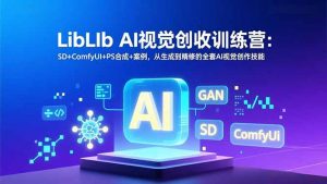 LibLIb AI视觉创收训练营：SD+ComfyUI+PS合成+案例，从生成到精修的全套AI视觉创作技能-琴书聊项目