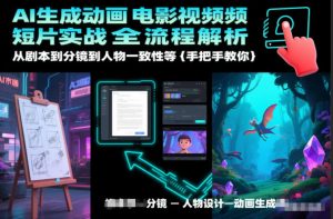 AI生成动画电影视频短片实战全流程解析，从剧本到分镜到人物一致性等手把手教你-琴书聊项目