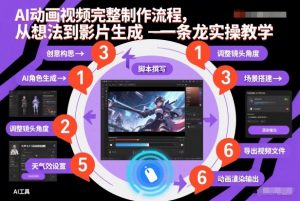 AI动画视频完整制作流程,从想法到影片生成一条龙实操教学-琴书聊项目