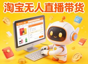 淘宝无人直播带货,24小时自动卖货,月佣金1W+,不违规不封号,不用露脸-琴书聊项目