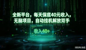 最新看广平台，每天保底30-4米，无脑项目，自动挂G解放双手【揭秘】-琴书聊项目