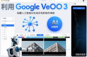 利l用Google Veo 3创建人工智能AI生成式电影制作课程，使用人工智能的力量创建令人惊叹的视频-琴书聊项目