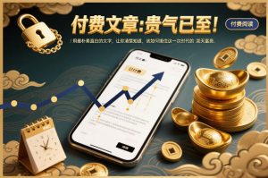 付费文章：贵气已至！用最朴素直白的文字，让你清楚知道，该如何接住这一次时代的泼天富贵-琴书聊项目