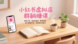 小红书虚拟店群躺赚课,选品上架、自动化笔记、矩阵运营,单人管理30号,月利润可达数万-琴书聊项目
