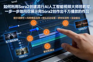如何利用Sora2创建流行AI人工智能视频大师班,一步一步地向你展示用Sora2创作出千万播放的作品-琴书聊项目