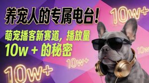 养宠人的专属电台！萌宠播客新赛道，播放量10w+的秘密-琴书聊项目