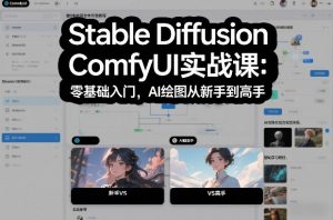 Stable Diffusion ComfyUI实战课：零基础入门，AI绘图从新手到高手-琴书聊项目