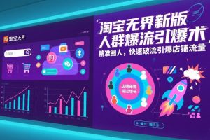 淘宝无界新版人群爆流引爆术，精准圈人，快速破流引爆店铺流量-琴书聊项目