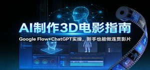 AI制作3D电影指南：Google Flow+ChatGPT实操，新手也能做连贯影片-琴书聊项目