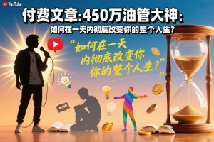 付费文章：450万油管大神：如何在一天内彻底改变你的整个人生？-琴书聊项目