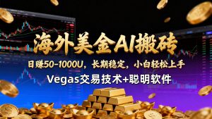 【海外美金AI搬砖】Vegas交易技术+聪明软件，日赚50-1000U，长期稳定，小白轻松上手。-琴书聊项目