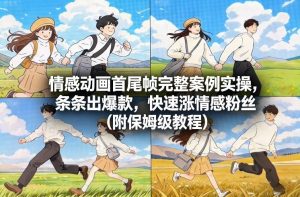 情感动画首尾帧完整案例实操，条条出爆款，快速涨情感粉丝(附保姆级教程)-琴书聊项目