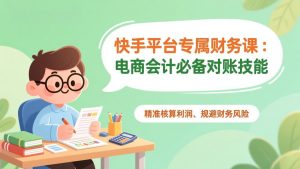 快手平台专属财务课：电商会计必备对账技能，精准核算利润、规避财务风险-琴书聊项目