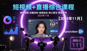 短视频+直播综合课程，审核新规-流量结构-搜索联动-核心算法-推流细节【更新】-琴书聊项目