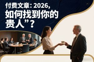 付费文章：2026，如何找到你的“贵人”？-琴书聊项目