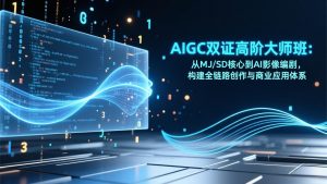 AIGC双证高阶大师班:从MJ/SD核心到AI影像编剧,构建全链路创作与商业应用体系-琴书聊项目
