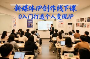 新媒体IP创作线下课，0入门打造个人变现IP-琴书聊项目