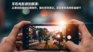 手机电影感拍摄课：从策划拍摄到后期制作，强化视觉表达，实现单条视频收益破千-琴书聊项目