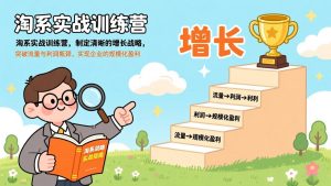 淘系实战训练营，制定清晰的增长战略，突破流量与利润瓶颈，实现企业的规模化盈利-琴书聊项目