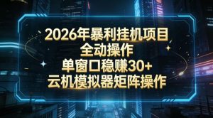 2026开年暴力挂G项目全自动操作单窗口稳賺30+云机-模拟器挂G掘金可批量矩阵操作【揭秘】-琴书聊项目