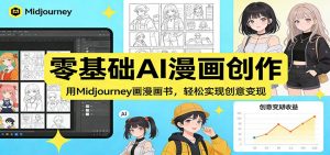零基础AI漫画创作：用Midjourney画漫画书，轻松实现创意变现-琴书聊项目