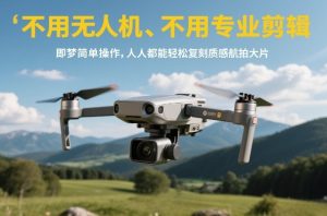 不用无人机、不用专业剪辑，即梦简单操作，人人都能轻松复刻质感航拍大片-琴书聊项目