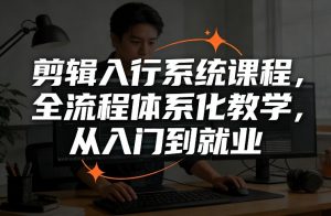 剪辑入行系统课程，全流程体系化教学，从入门到就业-琴书聊项目