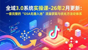 全域3.0系统实操课-26年2月更新：一套完整的“O5A无潜入池”流量获取与优化方法论体系-琴书聊项目