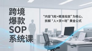跨境爆款SOP系统课，“内容飞轮+精准投放”为核心，拆解“人×货×场”黄金公式-琴书聊项目