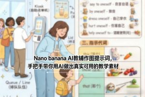 Nano banana AI教辅作图提示词，手把手带你用AI做出真实可用的教学素材-琴书聊项目