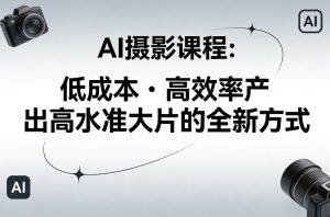AI摄影课程，低成本高效率产出高水准大片的全新方式-琴书聊项目