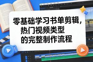 零基础学习书单剪辑，热门视频类型的完整制作流程(更新2026)-琴书聊项目