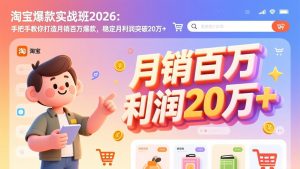 淘宝爆款实战班-2026年2月更新：手把手教你打造月销百万爆款，稳定月利润突破20万+-琴书聊项目