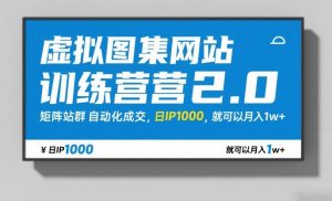 虚拟图集网站训练营2.0，矩阵站群自动化成交，日IP1000，就可以月入1w+-琴书聊项目