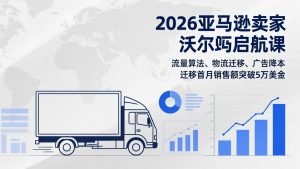 2026亚马逊卖家沃尔玛启航课,流量算法、物流迁移、广告降本,迁移首月销售额突破5万美金-琴书聊项目