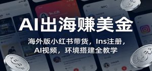 AI出海赚美金：海外版小红书带货，Ins注册，AI视频，环境搭建全教学-琴书聊项目