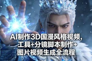 AI制作3D国漫风格视频，工具+分镜脚本制作+图片视频生成全流程-琴书聊项目