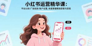 小红书运营精华课-更新：平台认知/广告投放/账户设置,快速掌握精准获客与变现-琴书聊项目