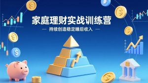 家庭理财实战训练营：从0到1建体系，三阶进阶层层递进，助你持续创造稳定睡后收入-琴书聊项目