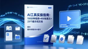 AI工具实操指南：150分钟视频+450张图文+23个提示词文档，额外附赠200+指令-琴书聊项目