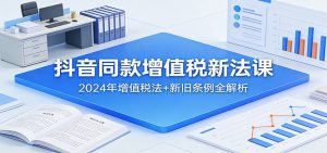 抖音同款增值税新法课：2024年增值税法+新旧条例全解析-琴书聊项目