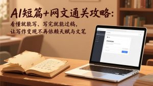AI短篇+网文通关攻略：看懂就能写、写完就能过稿，让写作变现不再依赖天赋与文笔-琴书聊项目