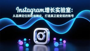 Instagram增长实验室：从品牌定位到粉丝转化，打造真正能变现的账号-琴书聊项目