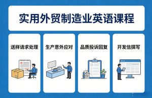实用外贸制造业英语课程，教你专业处理送样请求、应对生产意外、回复品质投诉、撰写开发信等-琴书聊项目