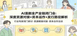 AI漫剧全产业链闭门会：深度资源对接+资本运作+发行路径解析-琴书聊项目