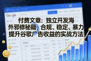 付费文章：独立开发海外邪修秘籍，合规、稳定、暴力提升谷歌广告收益的实战方法-琴书聊项目