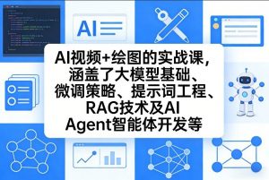 AI视频+绘图的实战课，涵盖了大模型基础、微调策略、提示词工程、RAG技术及AI Agent智能体开发等(更新)-琴书聊项目